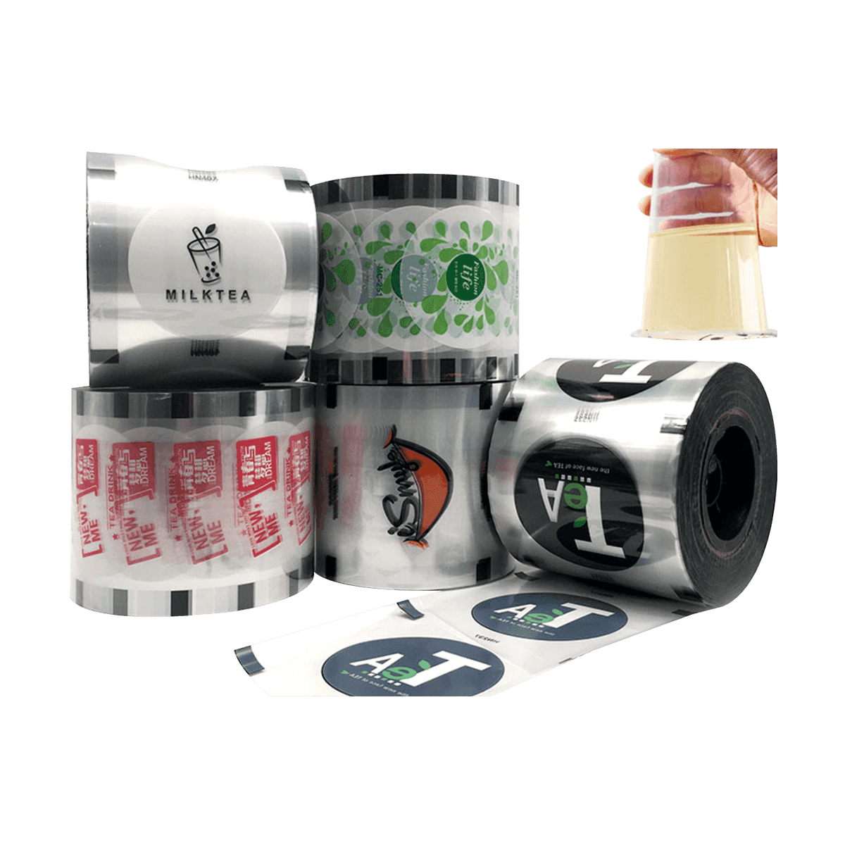 可打印PP PET CPET塑料包裝杯和容器打印密封膜